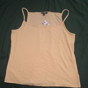 Women's Express Pale Yellow Tank Top Size Xl